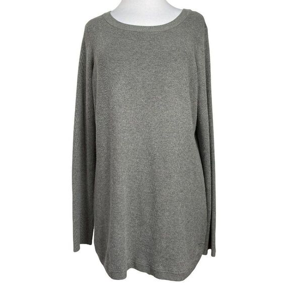 Evolution Men's Gray Thermal Knit Long Sleeve Pullover Tee Top Sz XL - Picture 1 of 6